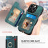 JanCalm iPhone 13 Pro Leather Flip Case, Card Holder, RFID-Blocking, Magnetic, Ring Holder in Green