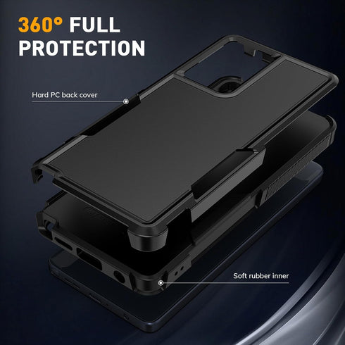 Moto G Stylus 5G 2024 Case, Black with HD Screen Protector, 10 FT Military Grade Drop Protection, Anti-Slip Design
