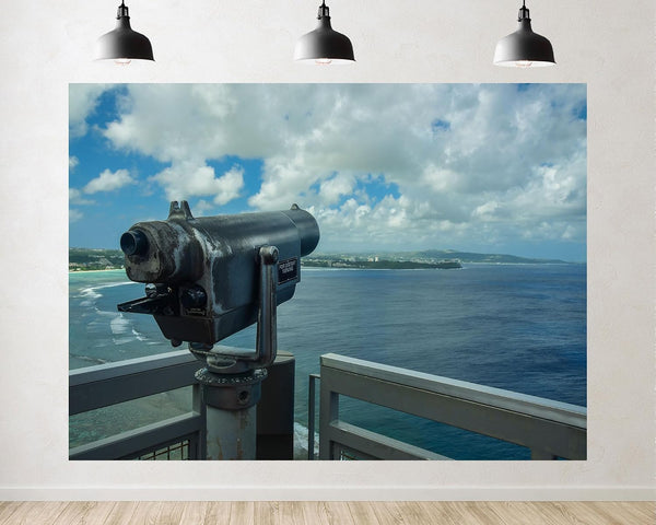 TryKid 7x5ft Ocean Viewfinder Backdrop Blue Sky White Clouds Coastal Landscape Photography Background