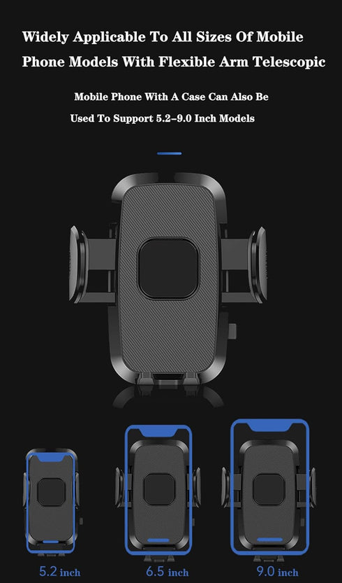TUKEFEV 360 iPhone16/iPhone15/iPhone 15 Car Phone Holder Rotation Phone Holders for Your Car Quick Release Adjustable