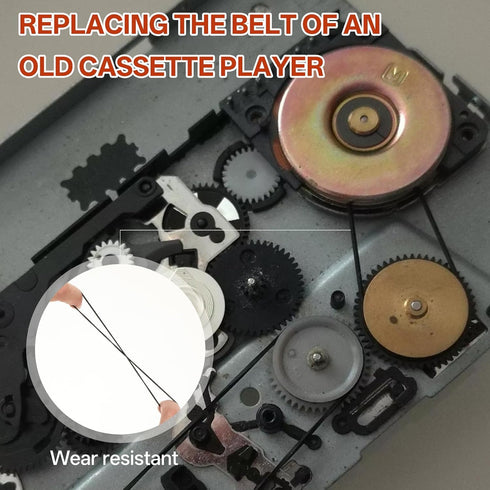 Vin Beauty 100 Cassette Cassette 40-135 mm Cassette (1mm 3mm Pcs Black Recorder Rubber Belts Recorder Repair