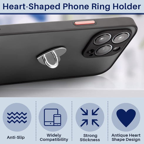 6 Pcs Cell Phone Ring Holder Stand, Adhesive Metal Finger Grip Universal Ring Holder for Cell Phone Tablet Accessories