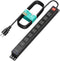 QBA 8 Outlet Heavy Duty Power Strip with USB C, 6ft Cord, Wall Mount for Home Office