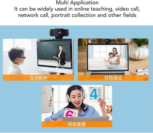 Goshyda 4K USB Webcam with Beauty Enhancement for Streaming and Meetings