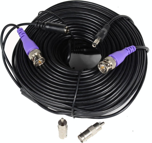 VideoSecu 150ft Pre-made All-in-One HD CCTV Security Camera Cable Video Power Extension Wire