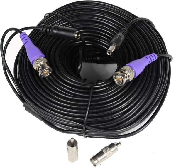 VideoSecu 150ft Pre-made All-in-One HD CCTV Security Camera Cable Video Power Extension Wire