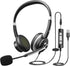 Earbay USB Headset with Microphone for PC, Noise Cancelling Computer Headset with 3.5mm Jack On-Ear Wired Headphones