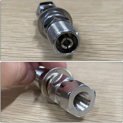 HYS Universal CB Antenna Mount with SO239 Stud, Heavy Duty 2pcs U-Bolt Clamp Bracket, L-Bracket with 10mm Hole