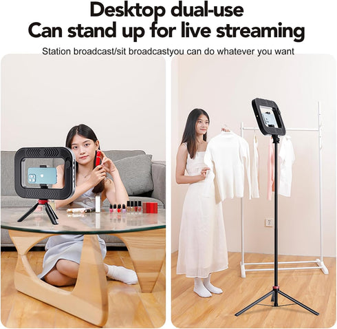 Nagnahz 8000mAh Smartphone Ring Selfie Light Kit Handheld LED Mobile Video Stabilizer Fill Lighting Rig Lights Built
