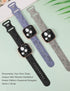 Minyee Floral Engraved Band Compatible with Fitbit Versa 2, Cute Soft Silicone Dandelion Flower Pattern Sport Strap for