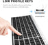 iClever BK10 Bluetooth Keyboard, Multi Device Rechargeable Bluetooth 5.1 with Number Pad, Ergonomic Design, Full Size