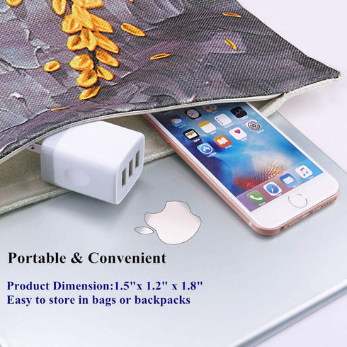3 Port Wall Charger, 5V 3.1A USB Plugs, MultiPort Home Charging Block Compatible with iPhone 13 12 11 Pro XS Max,