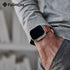 Fullmosa Leather Bands for Apple Watch, Compatible with 49mm 46mm 45mm 44mm 42mm, Brown/Smoky Grey