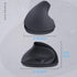 Left-Handed Mouse, 2.4GHz Ergonomic Vertical DPI 800/1200/1600 Wireless Mouse with USB Receiver for Small Hand, Black