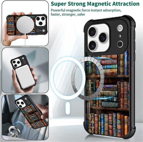 CARLOCA 17 for iPhone Pro Compatible with Magsafe Case Design for Girl Boy Shockproof Magnetic Charge Hard PC Back Case