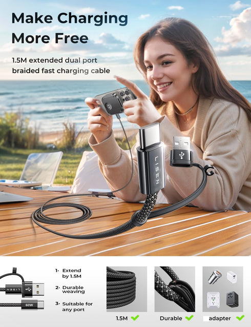 LISEN Magsafe Charger Stand for Apple, Super Portable Wireless Charging Station, Travel Essentials for iPhone and Watch