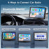 Haudio 7" 1080P Wireless CarPlay & Android Auto Screen for Car, Portable Car Stereo with Front & Rear Dash Cam, Backup