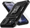 DEERLAMN iPhone 12/12 Pro Case - Black, Military Grade Shockproof, Slide Camera Cover, Screen Protector (2 Packs),