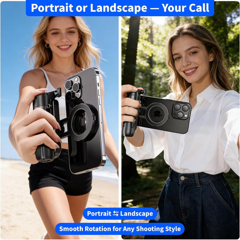 KYDEVO 4-in-1 360 Magnetic Selfie Stick for iPhone/Android - Multifunctional Rotation Extendable Tripod with Detachable