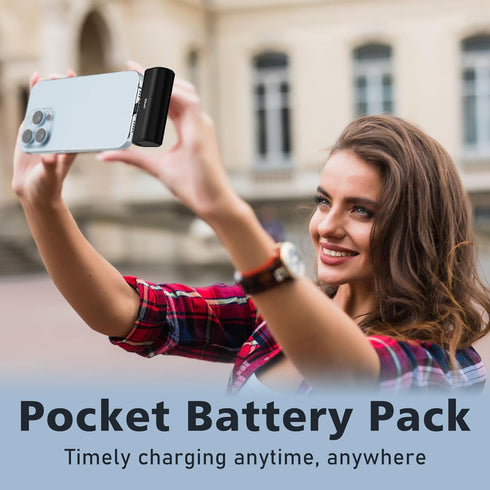 UPEB 5000mAh 2 Packs Pack 14/13/12/11/XR/X/SE/8/7/6 Small Portable Charger for iPhone with Built in Cable, MFi