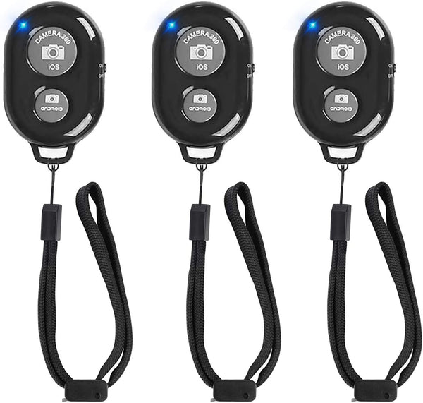 Wireless Remote Shutter for Cellphones/Tablets (3 Pack), AOQIYUE Bluetooth Remote for iPhone/Android Camera Control