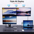 WAVLINK USB2.0 USB C Docking Station Dual DP Monitor, Displayport Docking Station with Dual DP, HDMI, VGA, Ports