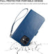 Bocasal Wallet Case for iPhone 11 with Card Holder, PU Leather Magnetic Detachable Kickstand, Shockproof Wrist Strap,