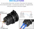 12V USB C Outlet, Two USB-C PD 20W Power Socket and 18W QC3.0 Socket Waterproof Power Outlet for Car, Golf Cart, Boat