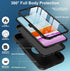Heavy Duty Case for iPhone 11, Built-in Screen Protector, Full Body Rugged Shockproof Dust Proof Cover, Black-B