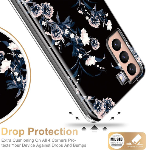 ESDOT Samsung Galaxy S21 Case, Military Grade Rugged Cover with Fashionable Designs for Women Girls, Shockproof
