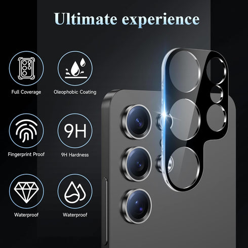 4 Pack S25 9H S25 Camera Lens Screen Protector for Samsung Galaxy Ultra, Tempered Glass Camera Lens Cover Decoration