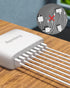 USB Charger Station, SUPERDANNY 8-Port Desktop Charging Station for Multiple Devices, Compatible with iPhone