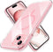 MILPROX iPhone 15 Case - Pink Magnetic Clear Design, MagSafe Compatible, Shockproof Bumper, Non-Yellowing, Anti-Slip.