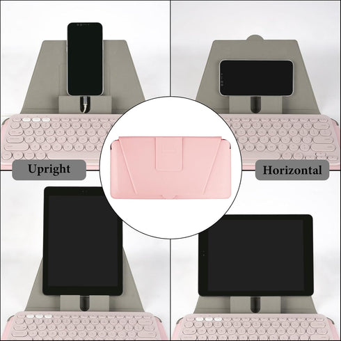 Geekria Compact Keyboard Case, Vegan Leather Travel Case with Phone Holder, Compatible with Logitech K380