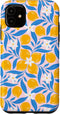 PrintablePretty Pink Blue Cluster Lemon Floral Citrus Botanical Case for iPhone 11