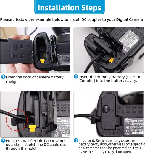 Glorich EH-5 Plus EP-5 AC Power Adapter/Charger Kit for Nikon D40 D40X D60 D3000 D5000
