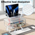 gianotter 2-Tier Metal Monitor Stand Riser, Desk Organizer for Office Supplies in White