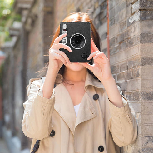 Fintie Protective Case for Fujifilm Instax Mini EVO Camera, Premium Vegan Leather Bag with Adjustable Strap, Vintage