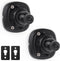 2 Pack Speaker Wall Mount Holder for 1/4"-20 Threaded Keyhole, 360 Rotation Adjustment, Aluminum Alloy Mount, Black