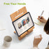 Pezin & Hulin Bamboo Tablet Stand Adjustable, Desktop Cell Phone Stand Holder Dock Compatible with Pad 9.7, 10.5, 12.9, Air 2 3 4 Mini, Kindle, Phone 8 Plus X XS Max XR (Support to 4.7-13" Devices) by Pezin & Hulin