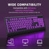 Large Print Keyboard - 7 Interchangeable Backlight Colors, Light Up USB Wired Computer Keyboards, USB Plug-and-Play,