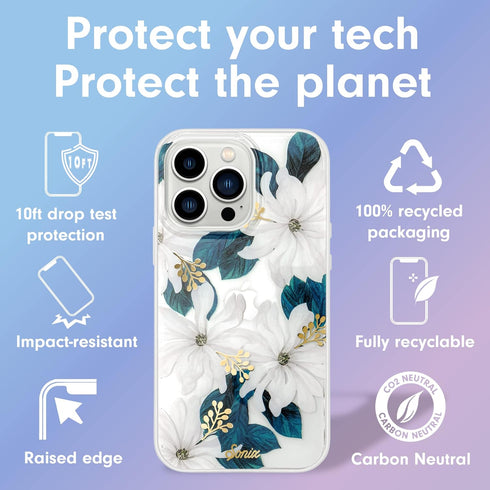Sonix Floral iPhone 13 Pro Case, Compatible with MagSafe, 10ft Drop Tested, Delilah Flower Design