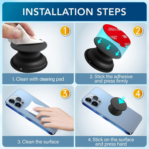 Sticky Adhesive Replacement for Socket Mount Base - VOLPORT 5 Pcs 1.38 Inch VHB 3M Dots Adhesive Double Sided Tape