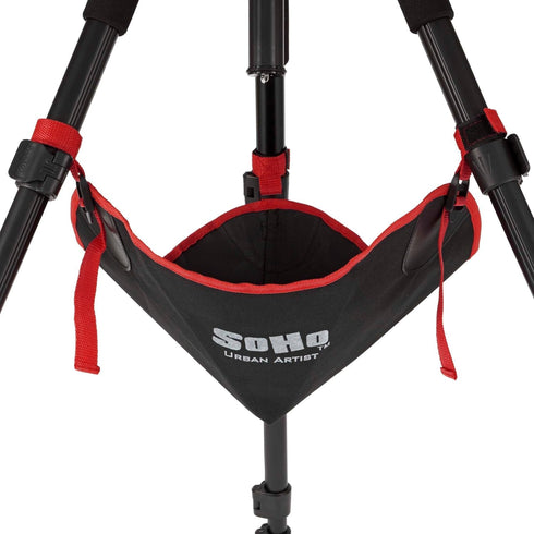Soho Urban Artist Stone Bag for Tripod or Easel - Black with Red Trim, Weight Bag, Hammock Boom Anchor