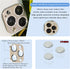 2 Pack 13 9H Camera Lens Protector Compatible for iPhone Pro/Max,Aluminum Alloy Metal & Tempered Glass Camera Cover