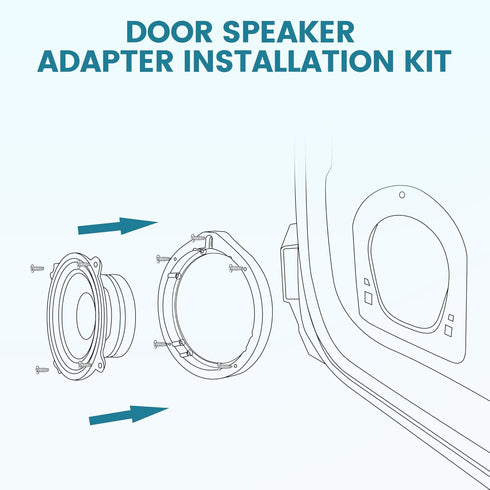 NuIth Car Speaker Adapter Bracket Kit for 2006-2013 Honda Civic/Accord/CR-V/Acura, 6.5 Inch, 4PCS with Wiring Harness