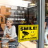 iSYFIX Smile You're on Camera Stickers for Business - 2 Pack 14x10 Inch - UV Protection, Weather Resistance