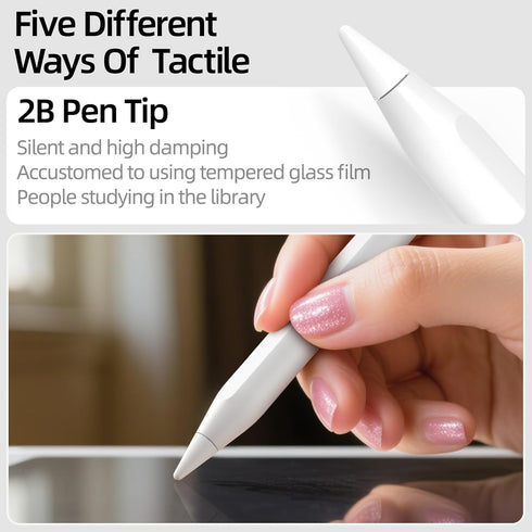 JOOSKO Pro/USB-C/2nd Gen/1st (4 Pack,Blue) Replacement Pencil Tips for Apple Pencil Gen Tips(with Storage