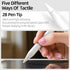 JOOSKO Pro/USB-C/2nd Gen/1st (4 Pack,Blue) Replacement Pencil Tips for Apple Pencil Gen Tips(with Storage