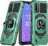 Nokia C210 Case with Tempered Glass Screen Protector, Military Grade Heavy Duty Shockproof Cover with Ring Kickstand,